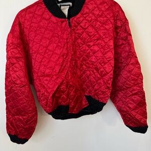 Contempo casuals Red Quilted Bomber Jacket